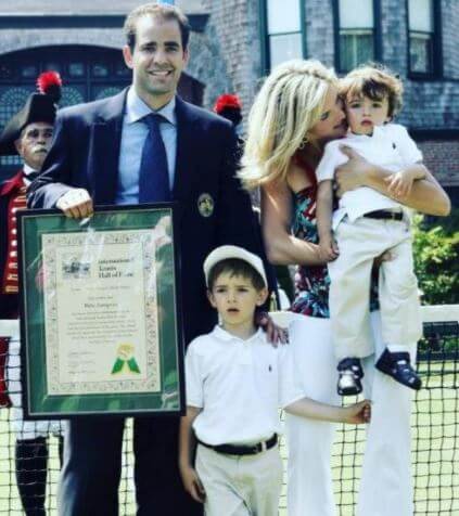 Georgia Sampras son Pete Sampras with his family.